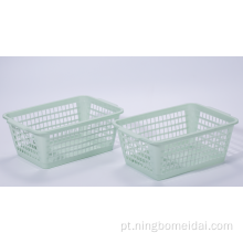 Multi cor de armazenamento de plástico cesta home use 2pk